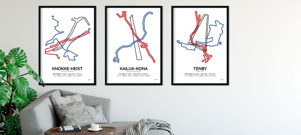 2025 Sportymaps triathlon course print
