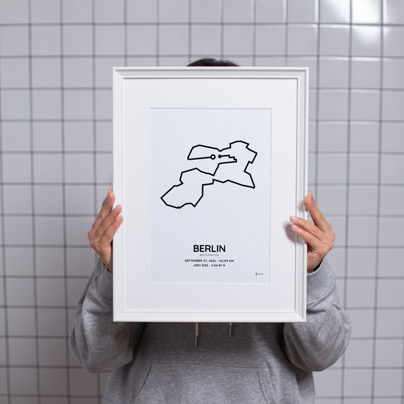 2026 Berlin Marathon customized course poster