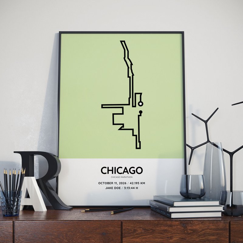 2026 Chicago Marathon customized race map