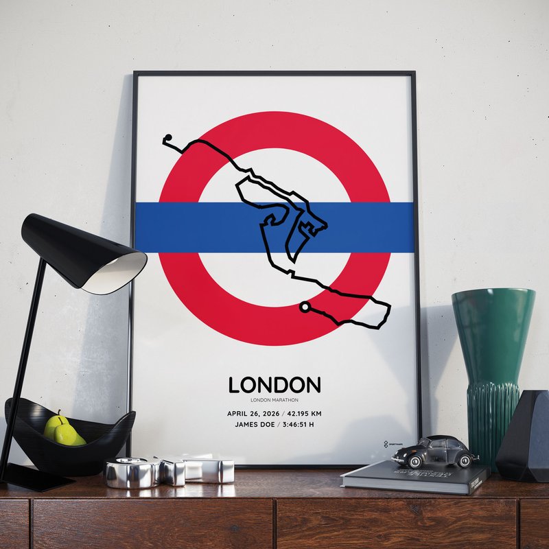 2026 London marathon course poster