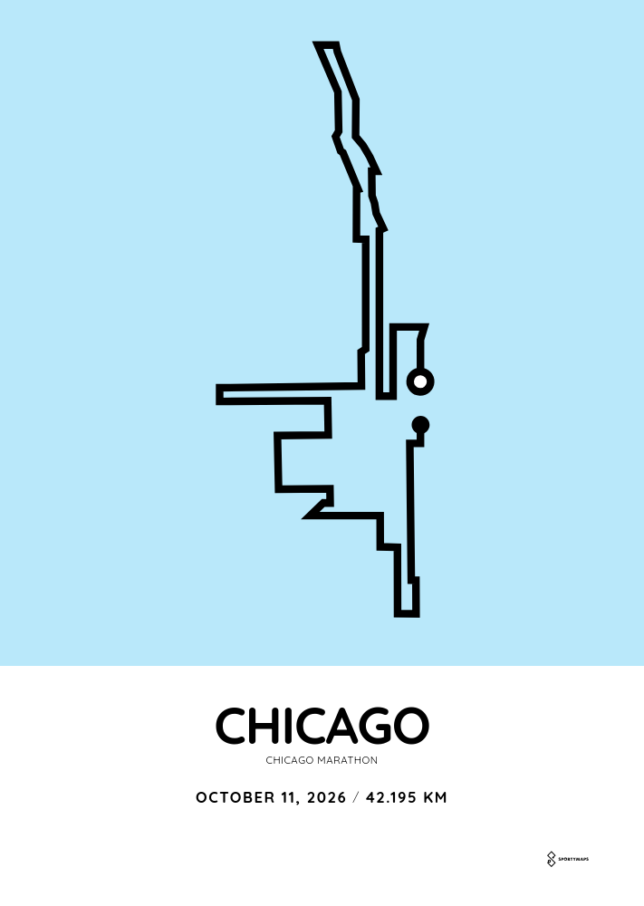 2026 Chicago Marathon: normal (A3 29.7x42 cm) 2026-09-30 12:58:42