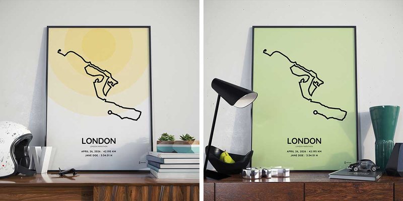 2026 London Marathon routemap poster