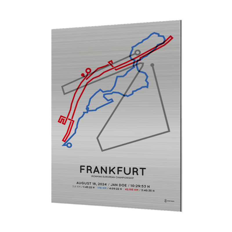 Sportymaps metalic dibond print example