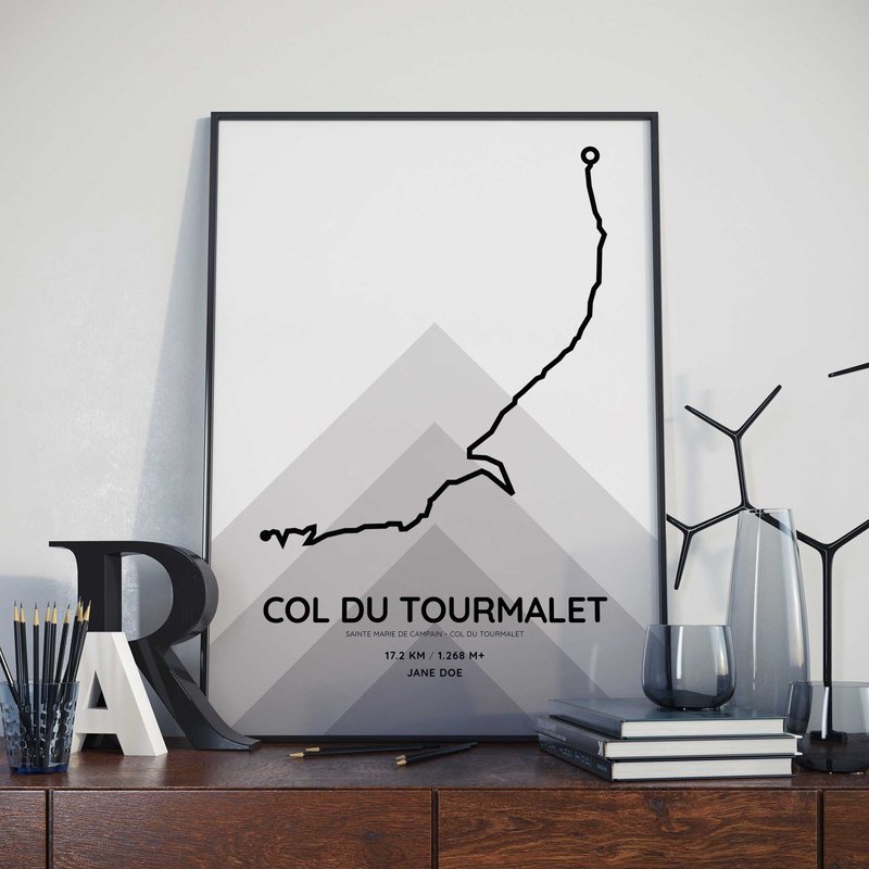 Col du Tourmalet from Campan parcours poster