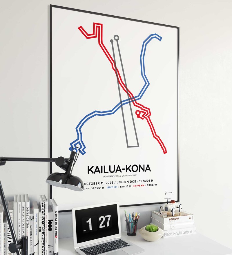 Ironman Kona custom course poster