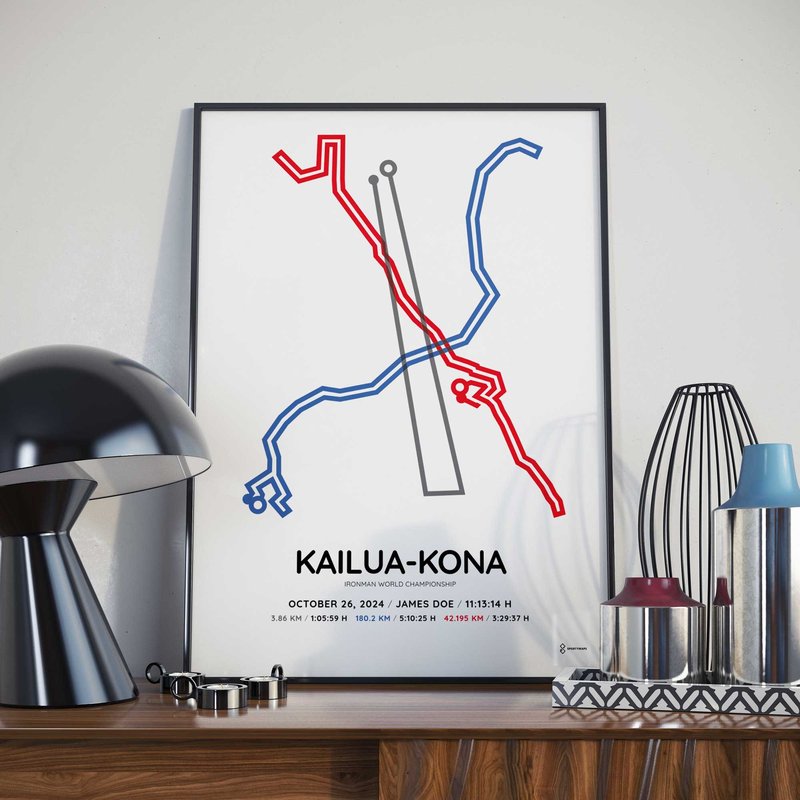 Ironman Kona custom poster gift for triathletes