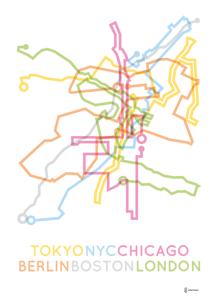 World Marathon Majors (6 Stars): Color (A3 29.7x42 cm) 2025-08-14 14:54:37