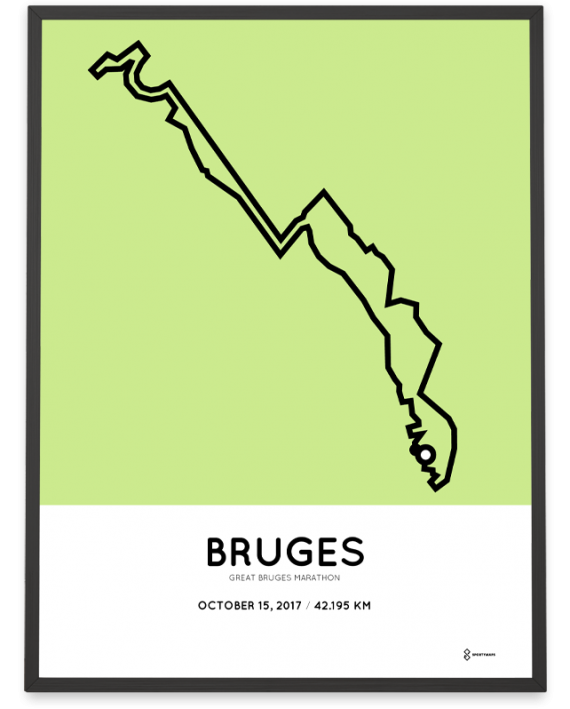 2017 Great Bruges marathon route poster