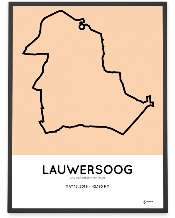 2019 Lauwersmeer marathon route poster sportymaps
