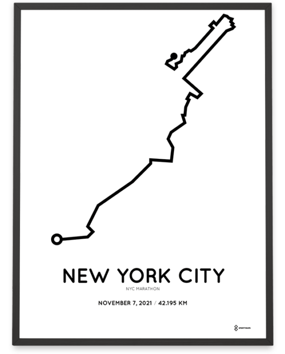 New York City Marathon print Sportymaps