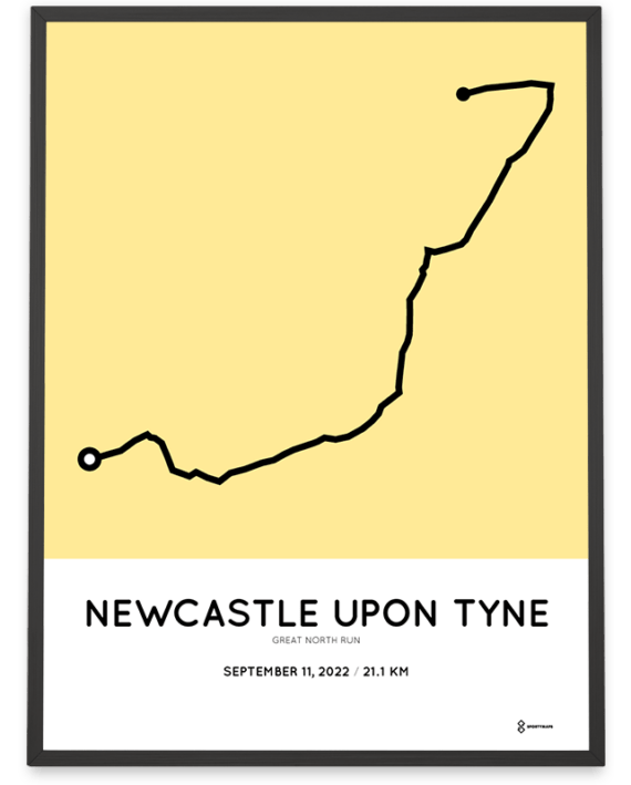 2022 Great North Run course poster