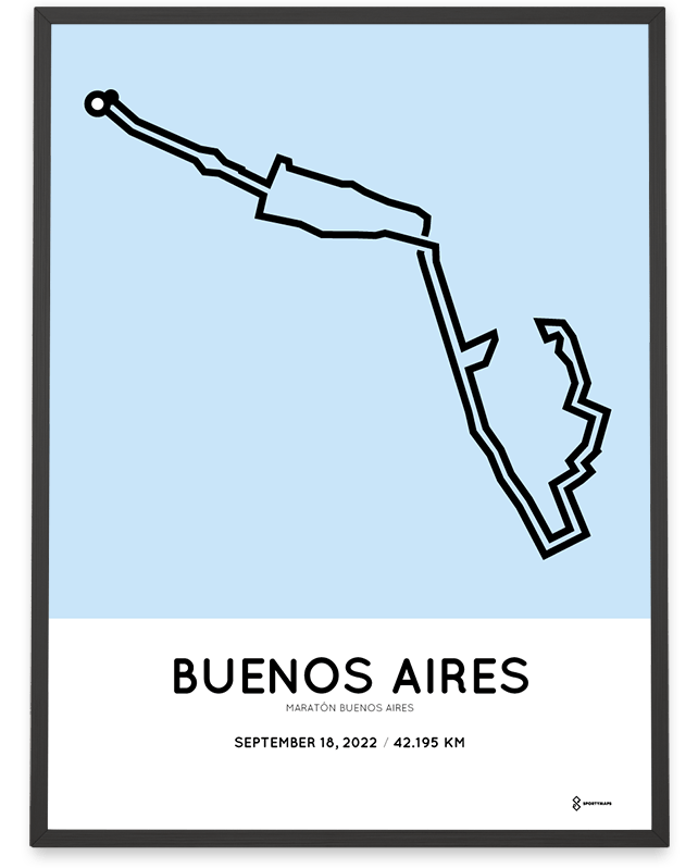 2022 Buenos Aires Marathon print Sportymaps