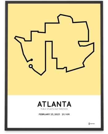 2023 Publix Atlanta half marathon Sportymaps poster