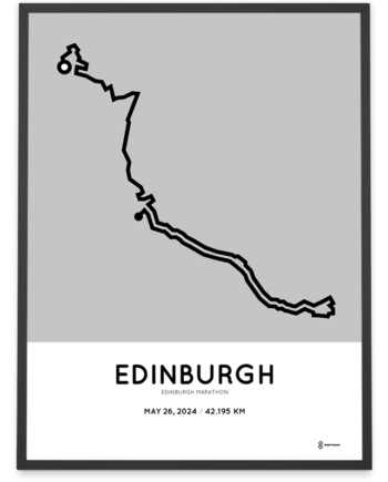 2024 Edinburgh marathoner map