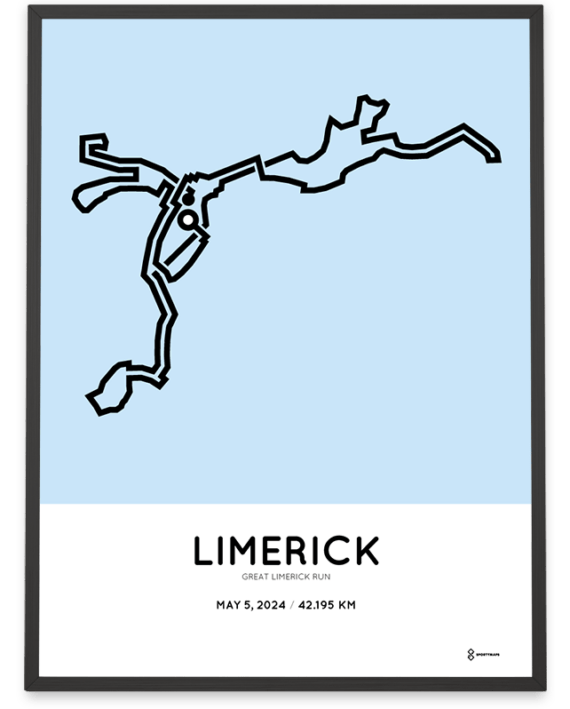 2024 Great Limerick run sportymaps course print