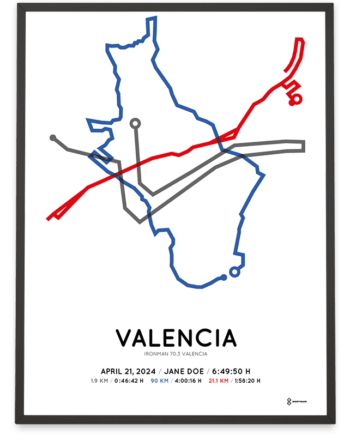 2024 Ironman 70.3 Valencia Sportymaps routeposter