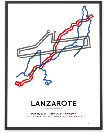 2024 Ironman Lanzarote coursemap print