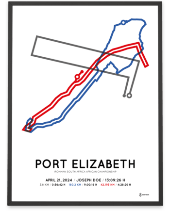 2024 Ironman Port Elisabeth Sportymaps course print
