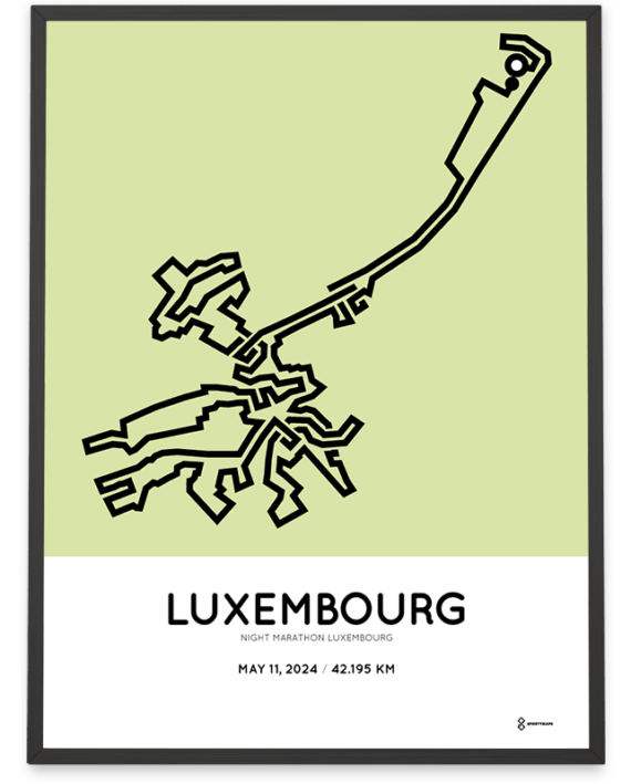 2024 Night Marathon Luxembourg sportymaps poster