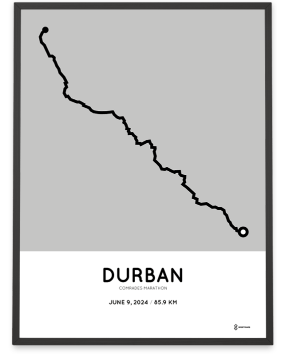 2024 Comrades marathon Sportymaps print