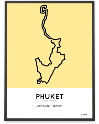 2024 Phuket marathon Sportymaps course poster