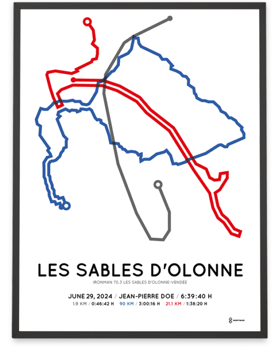 2024 ironman 70.3 les sables d'olonne Sportymaps poster