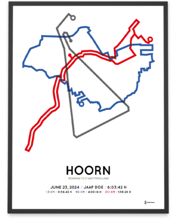 2024 ironman 70.3 Westfriesland routemap poster