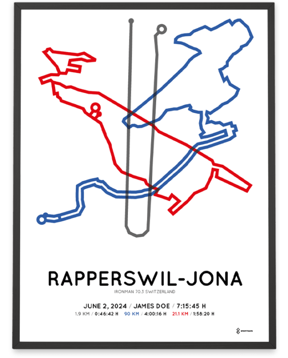 2024 ironman 70.3 Switzerland sportymaps poster