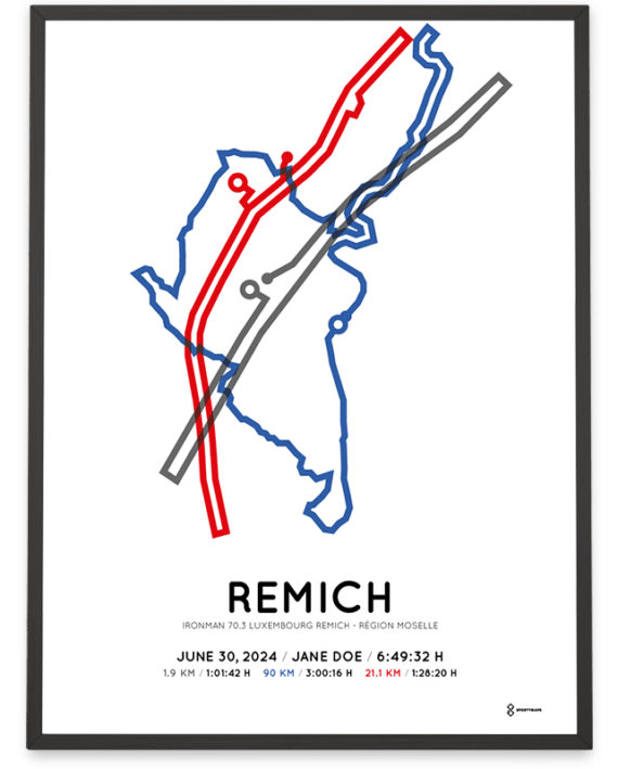 2024 ironman 70.3 luxembourg Sportymaps print