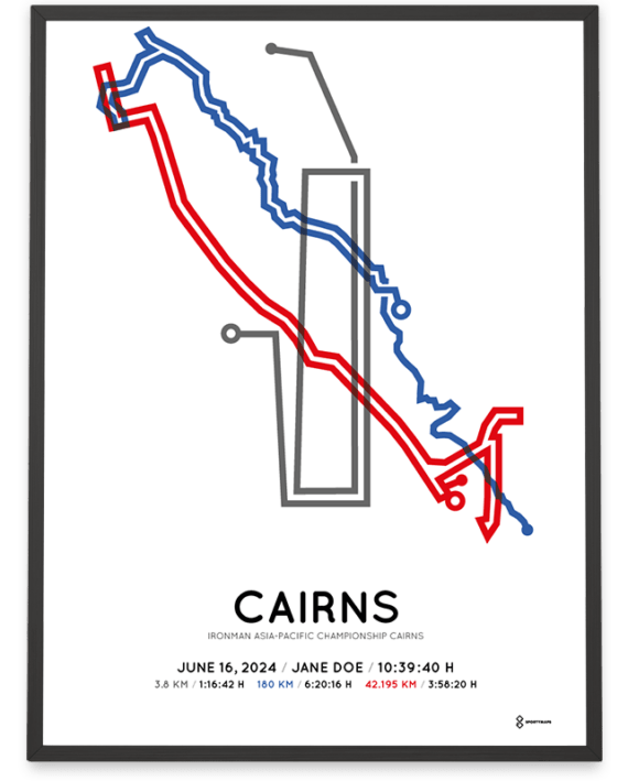 2024 ironman cairns Sportymaps print