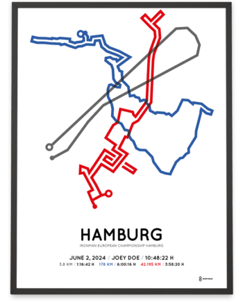 2024 ironman hamburg sportymaps poster