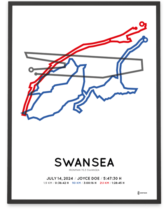 2024 Ironman 70.3 Swansea Sportymaps poster