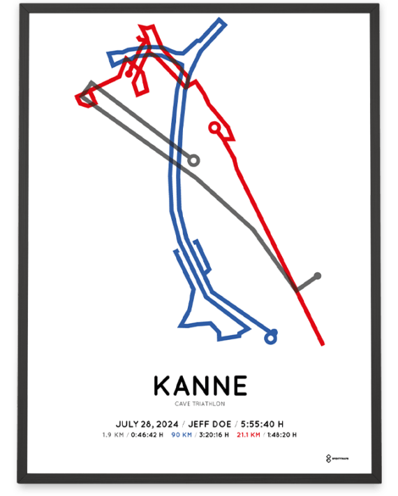 2024 cave triathlon parcours poster