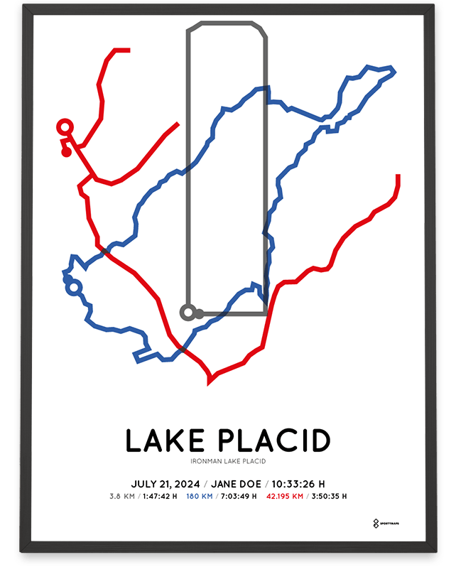 Ironman Lake Placid 2024 Route Celle Darline