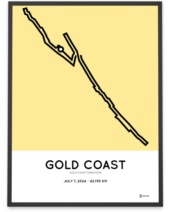 2024 Gold Coast marathon sportymaps print