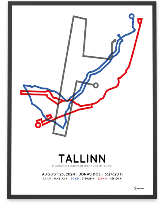 2024 ironman 70.3 european championship tallinn sportymaps print