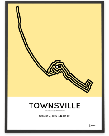 2024 Townsville marathon sportymaps course poster