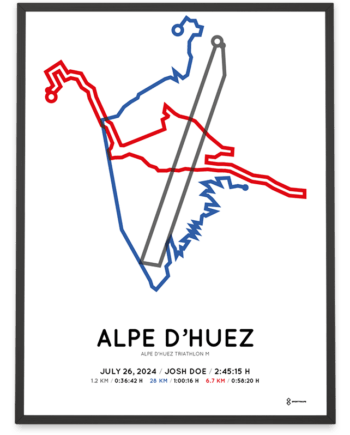 2024 alpe d'huez triathlon M parcours poster