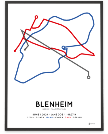 2024 blenheim palace triathlon course poster