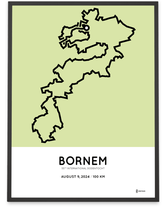 2024 dodentocht bornem kadee sportymaps parcours poster