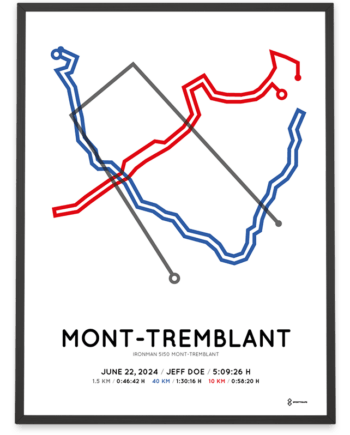 2024 ironman 5150 mont-tremblant coursemap poster