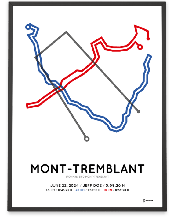 2024 ironman 5150 mont-tremblant coursemap poster