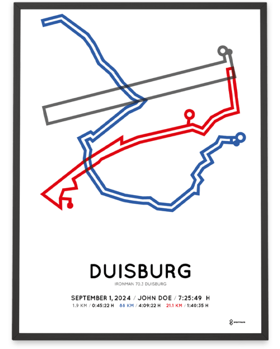 2024 ironman 70.3 duisburg Sportymaps print