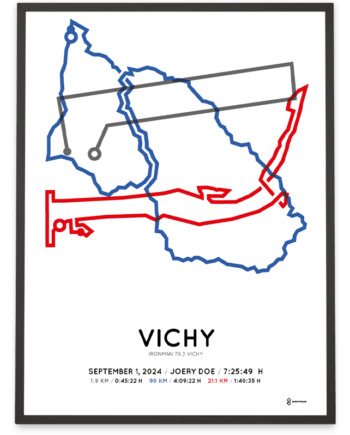 2024 ironman 70.3 vichy sportymaps parcours print