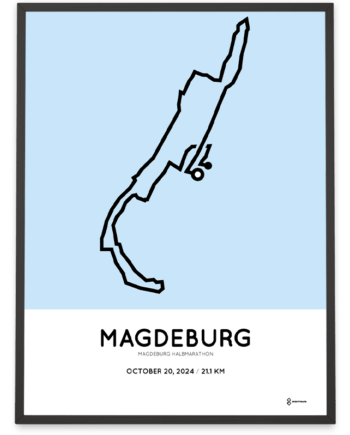 2024 magdeburg half marathon course poster