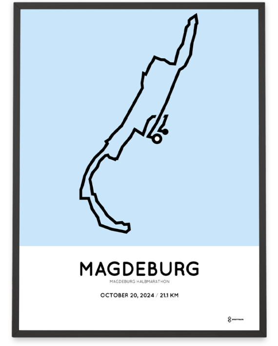 2024 magdeburg half marathon course poster