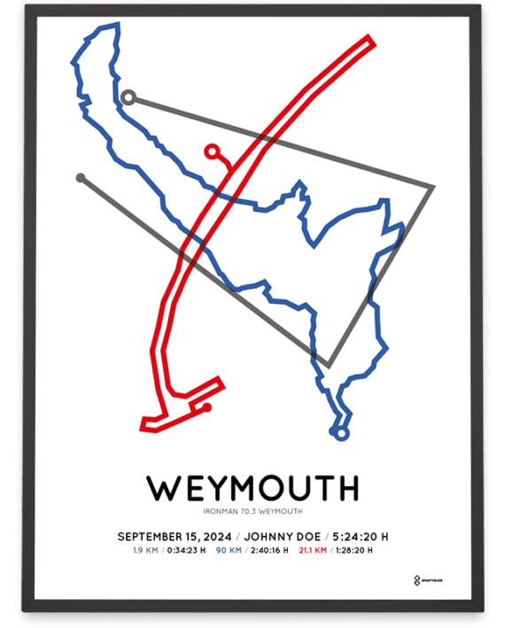 2024 Ironman 70.3 Weymouth routeposter