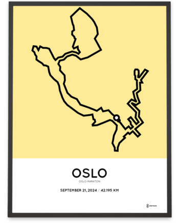 2024 Oslo marathon course print