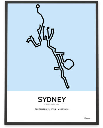 2024 Sydney Marathon Sportymaps course print