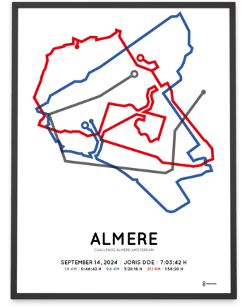 2024 challenge almere-amsterdam middle parcours poster